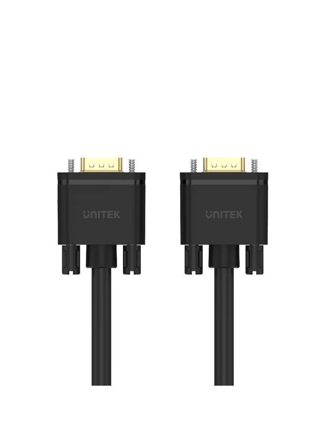 يوني تيك VGA 15-Pin Monitor Cable – 1080P Full HD, Gold-Plated, EMI Shielded - Image 2